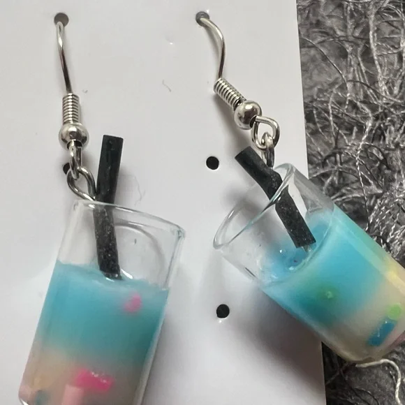 NWOT Mini Boba Tea Earrings! - Picture 9 of 11